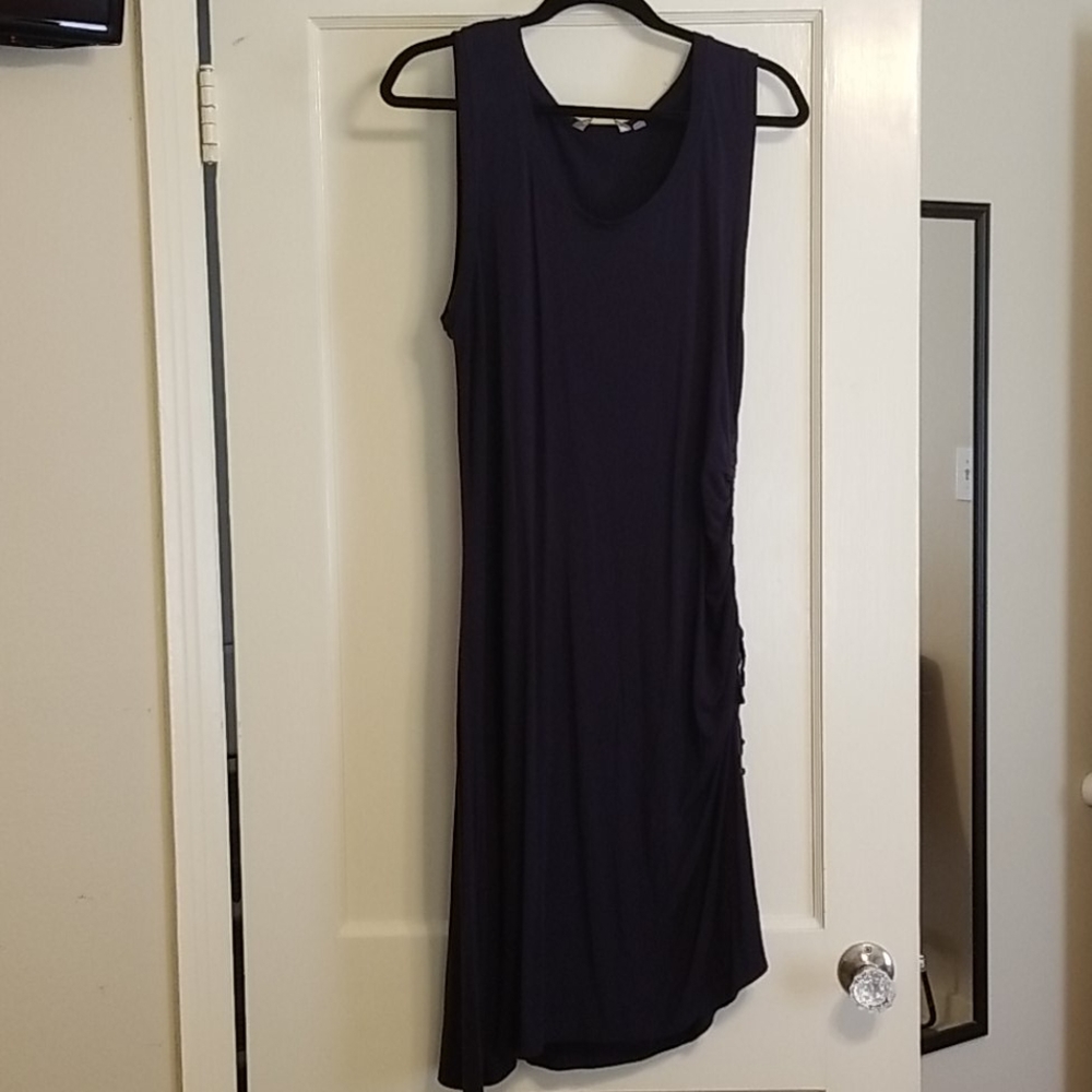 Athleta Navy Side Gather Dress - Size XL